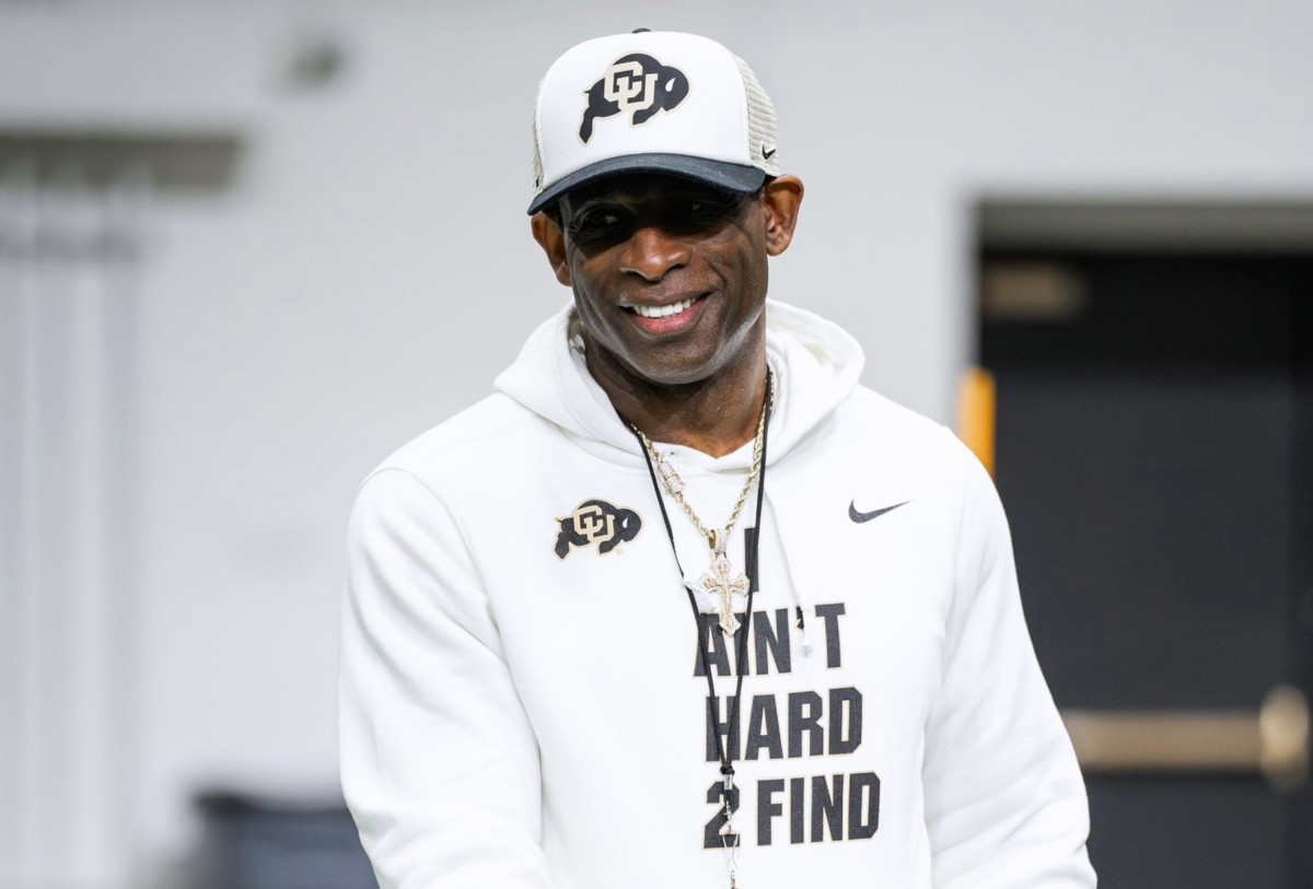 Deion Sanders on Practice field at Colorado